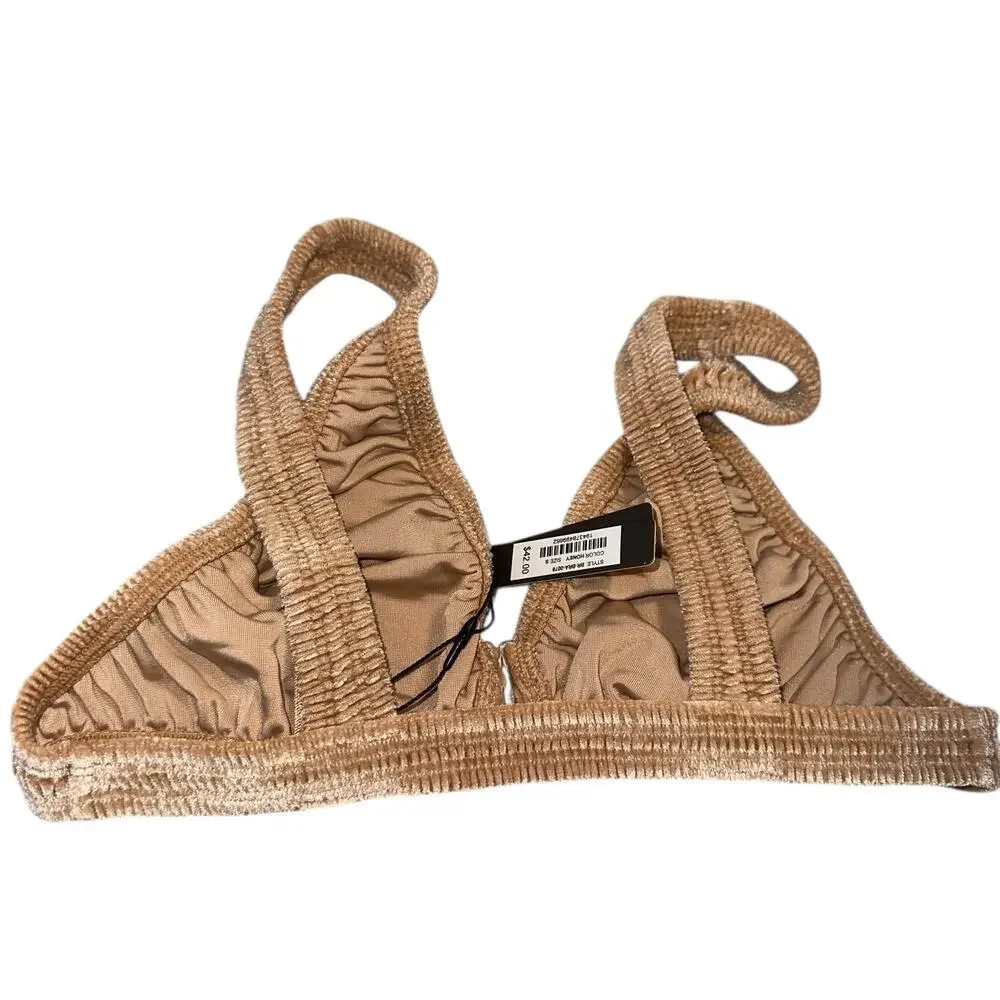 Skims Velvet Stretch Plunge Honey Triangle Bra New with tags Size Small - Picture 3 of 4